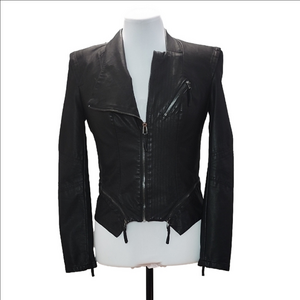 NWOT BLANK NYC Black vegan leather asymmetrical moto biker jacket